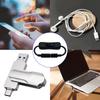 CTRICALVER 20cm Power Switch Extension Suitable for Connecting Hard Mobile and USB Flash Drives for Data Transfer Type-C Switch, 4-Pack Type-C Cable,