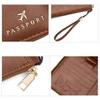 RFID Passport Holder PU Leather Travel Wallet Card Holder Zipper Organizer Wristlet Travel Document Wallet