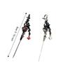 Crystal Ear Pin Red Ear Stick Vintage Rhinestone Thorn Piercing Earring  Subculture Wear