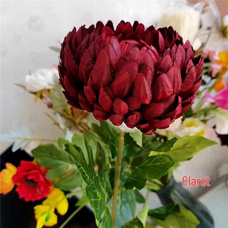 Large Artificial Chrysanthemum, Gaillardia, and Peony Flowers for Home Decor and Photo Props