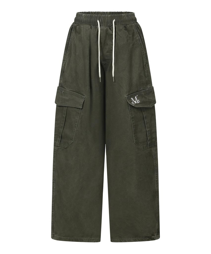 Mucent Alvin Cargo Cotton Elastic Waist Pants (3 Colors)