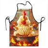 Chicken Meditation Apron Funny Cooking Kitchen Apron With Zen Chicken In Pot Design For Chef And Food Enthusiasts