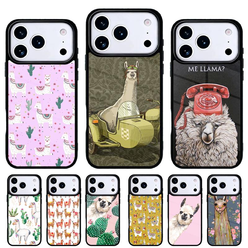 Lama Llama Alpaca Phone Case for iPhone 17 16 15 14 13 Pro Max Back Cover for 12 11 Pro Coque