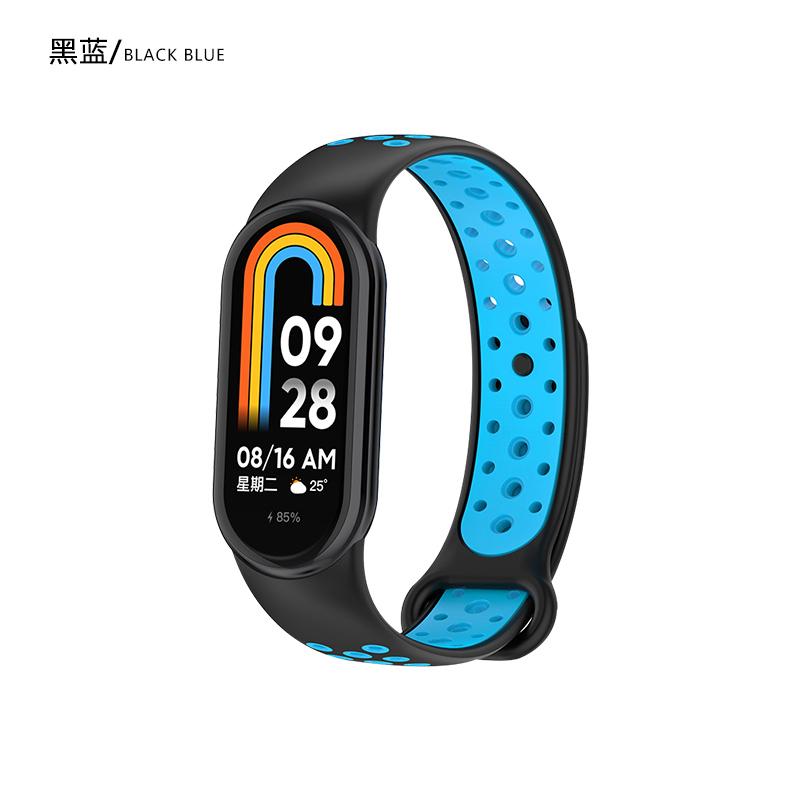 Two-tone Silicone Strap for Xiaomi Mi Band 10/9/8 Smart Watch Replaceable Correa for Mi Band 8/9/10 Sports Bracelet Accessories