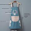 Wipeable Japanese-Style Apron: Fashionable, Waterproof, Oilproof for Women