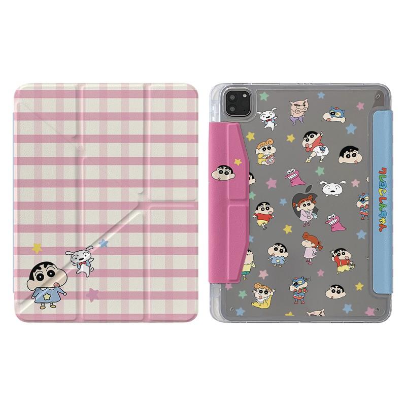 Kawaii Bear Polka Dot Y-Fold Tri-Folio Case IPad 11 Air 7 6 10 With Pencil Slot Cartoon Style