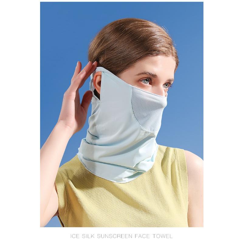 Women Summer Lightweight Breathable Uv Protection Neck Scarf For Outdoor Cycling Driving