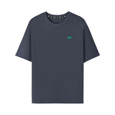 Solid Color Breathable Round Neck Short Sleeve T-Shirt Unisex Tops Odyssey-Gray L225U086-026R