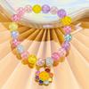 Cute Cartoon Women Bracelet, Beaded Design with Alloy Unicorn, Mermaid and Shell Charm, High Texture Daily Hand Ornaments