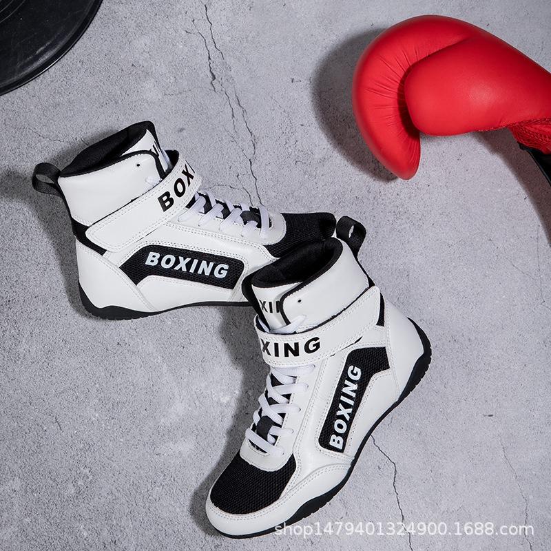 New men's and women's medium help breathable non-slip boxing shoes Sanda training lightweight wrestling shoes