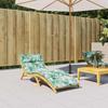 Vidaxl Sun Lounger Cushion, Leaf Pattern, 180X60X3 Cm, Oxford Fabric