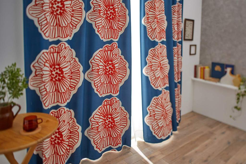 Suminoe Blackout Dark 100 x 135 1 V1245 Curtains, Blue, cm, Dairin, Washable, Piece,