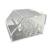 Acrylic Oral Storage Holder Side Slots Ligature Band Hinged Lid Brace Chain Box