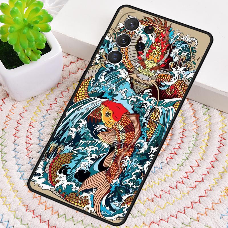 Coque de téléphone poisson carpe pour Samsung Galaxy note 10 pro S26 Ultra S23 S24 FE S25 S21 S22 PLUS antichoc Cove Galaxy S23 Ultra