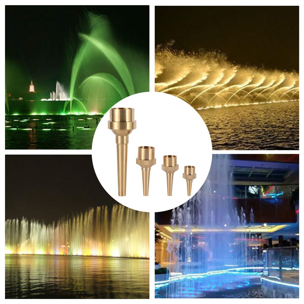 Brass Multi-Directional Straight Fountain Sprinkler Adjustable 1/2" 3/4" 1" Internal Thread Garden Pond Decorative Fountain