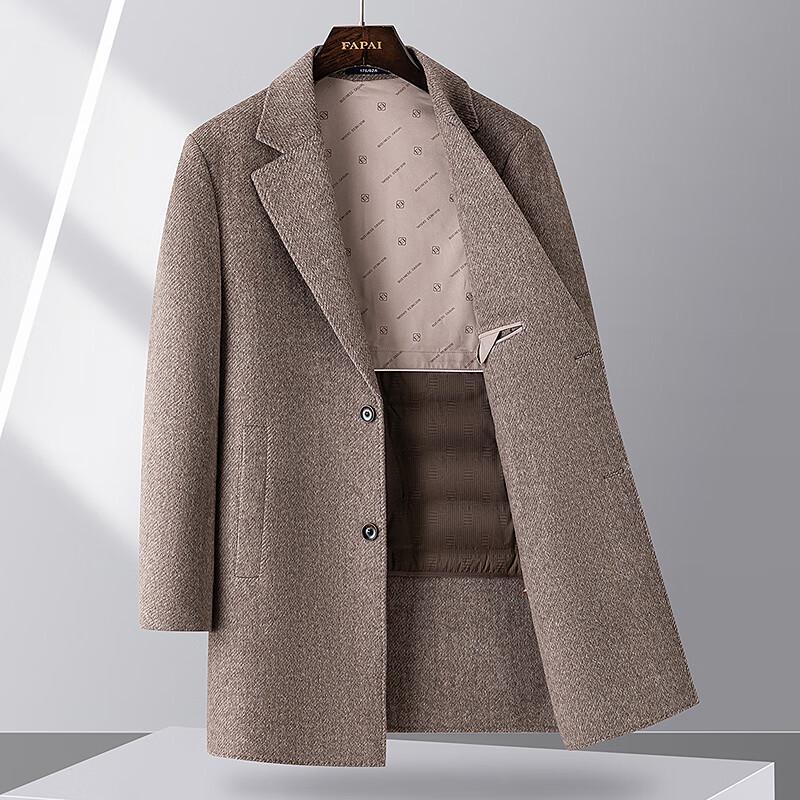 FAPAI Men's 2-in-1 Wool & Goose Down Coat