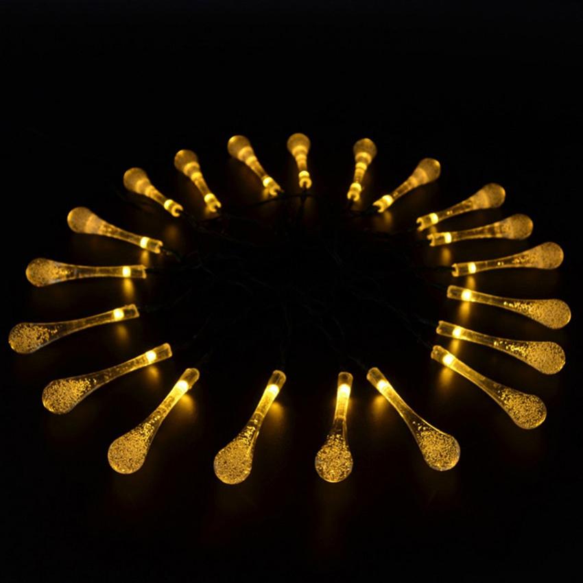 

Солнечные лампы с каплями воды, водонепроницаемые 6 м, гирлянды, рождественские уличные гирлянды для свадьбы, вечеринки, украшения сада 6M 30led теплый белый