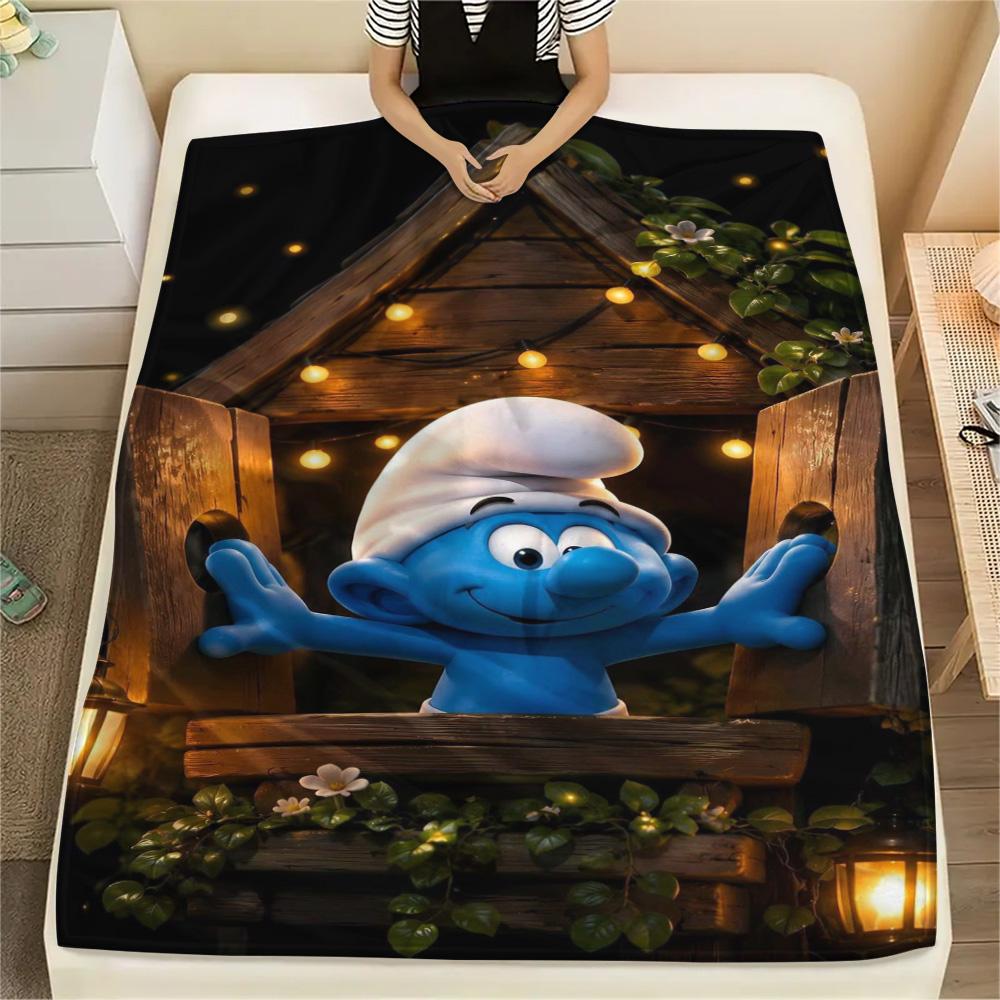 Smurfs Hands Beach Blanket Sofa Blanket Blanket Machine Washable Digital Printing Sheet