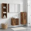 Bathroom Furniture Set 4 Pcs Reclaimed Wood Engineered Wood and Glass