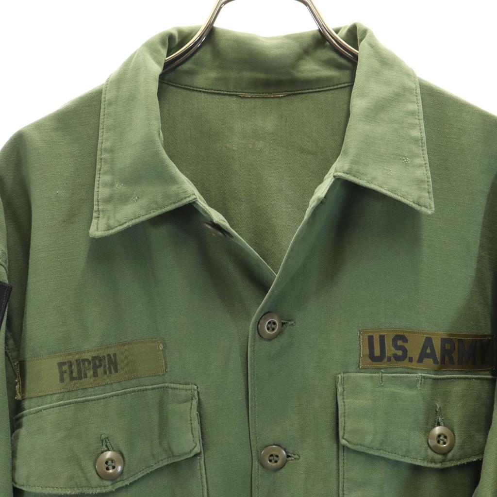 US ARMY 60s Vintage DSA Long sleeve Military shirt khaki Men's Used