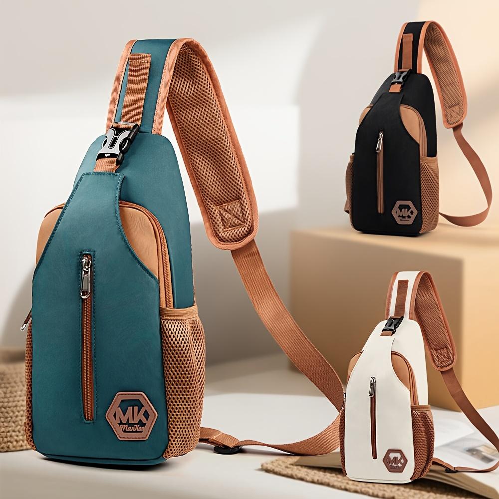 Men's crossbody bag fashionable chest bag Men's portable single shoulder bag for going out mobile phone bag casual sports shoulder bag
