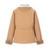 Women's French Chic Bow Tie Hooded Woolen Coat