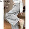 La Chapelle Women's High-Waisted Balloon Wide-Leg Casual Pants