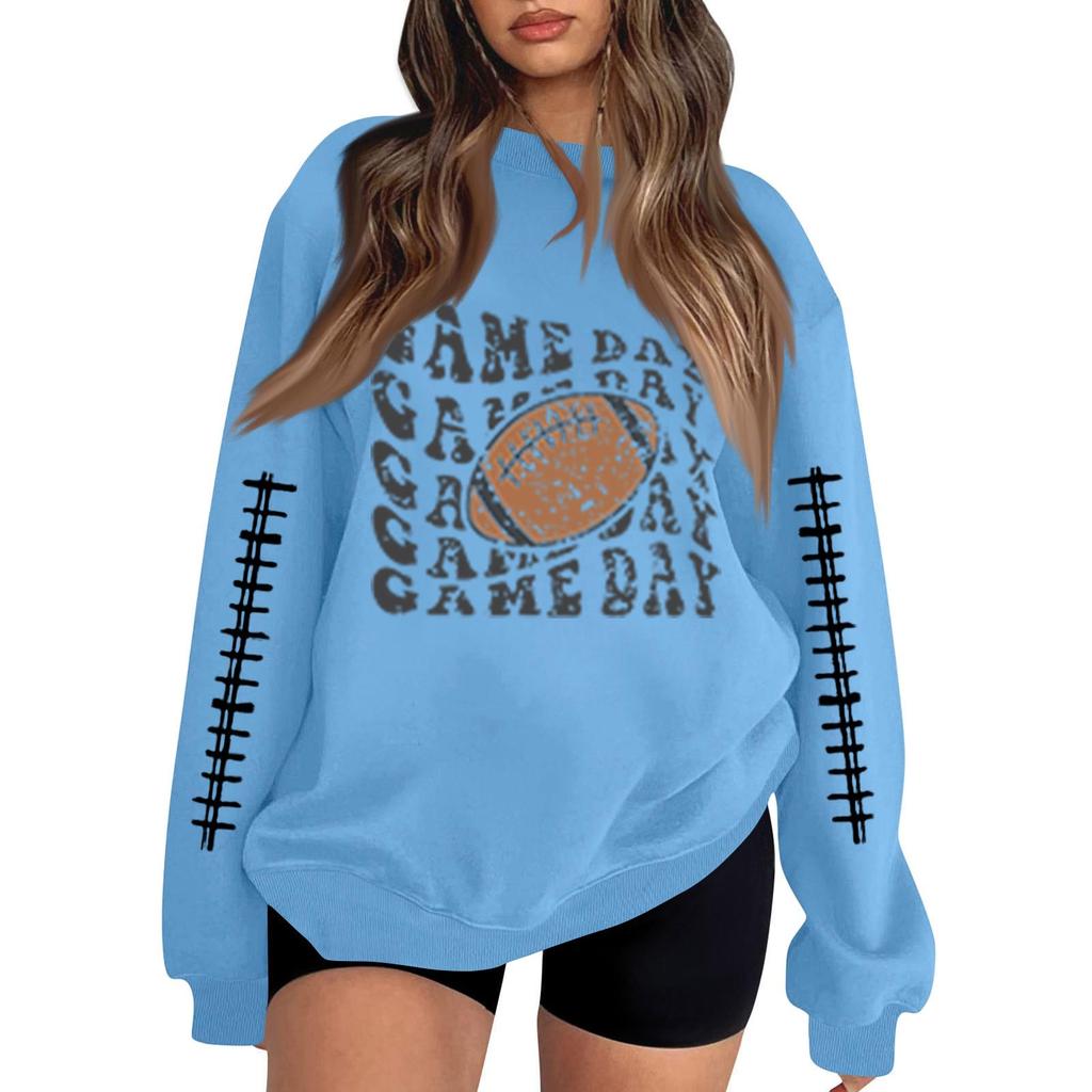 Unisex Lightweight Long Sleeve Neck Pullover Sweatshirt with Trendy Print for Men and Women