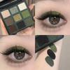 Women's Eyeshadow Palette Purple Shadow Pearly Green Makeup 9 Colors New Product, 1 Pcs, Green Series