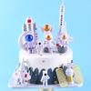 Gifts Baby Shower Party Decoration Astronaut Figurine Space Shuttle Cake Toppers Miniature Rocket
