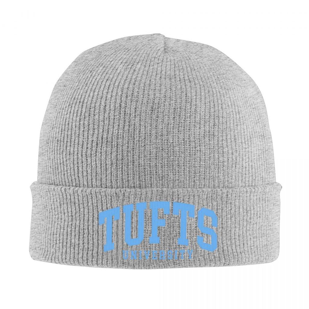 New Tufts College Font Curved Warm Knitted Cap Fashion Bonnet Hat Autumn Winter Outdoor Beanies Hats For Unisex Adult