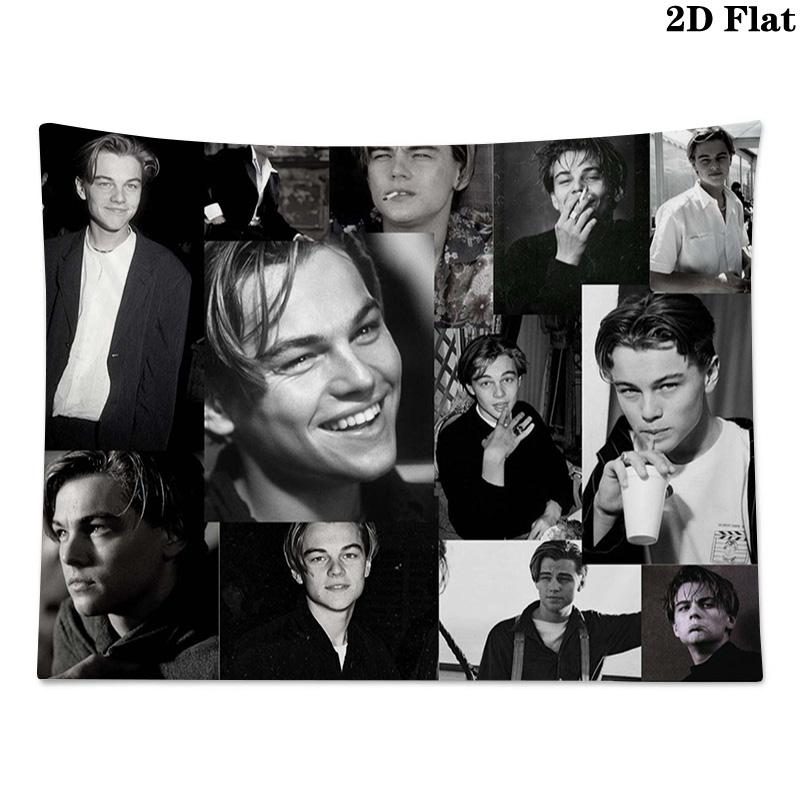 Leonardo DiCaprio Wall Tapestry Aesthetic Wall Hanging Printed Fabric Blanket Decorative Tapestries for Bedroom Living Room Home Decor