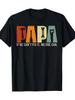 Men's "PAPA" Humorous Tool Graphic T-Shirt - "If He Can't Fix It No One Can" Slogan