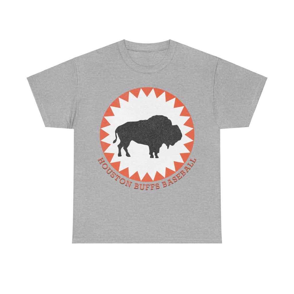 Unisex shirt Cotton Oversize Large Size Houston Buffs Buffalos Nostalgic Retro Baseball Team T-shirt