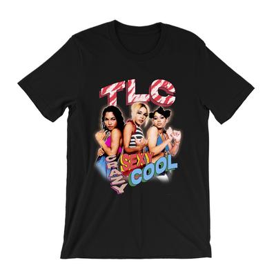 TLC Band Crazy Cool Men T-shirt Black Short Sleeve All Sizes Unisex T-Shirt