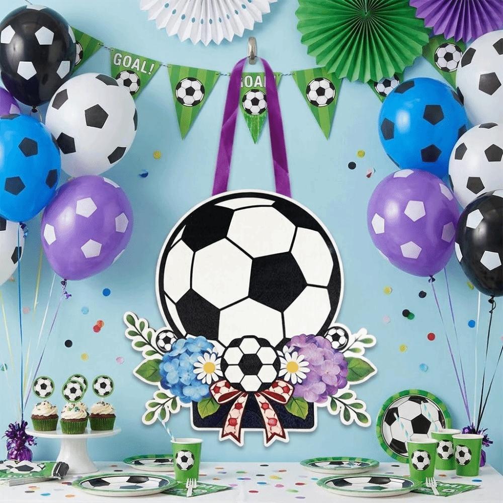 Handmade Soccer Themed Party Props Sunflower Flowers Home Decor Ornaments Fan Party