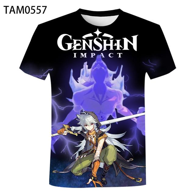 Summer Game Genshin Impact 3d Printed Children's T-shirt Fashion Casual Hip-hop Harajuku Kids Short Slee T Shirt O Neck Tops