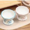1pc Elevated Ceramic Cat Bowl with Embossed Bow, Raised Pet Food Water Bowl for Cats & Small Dogs