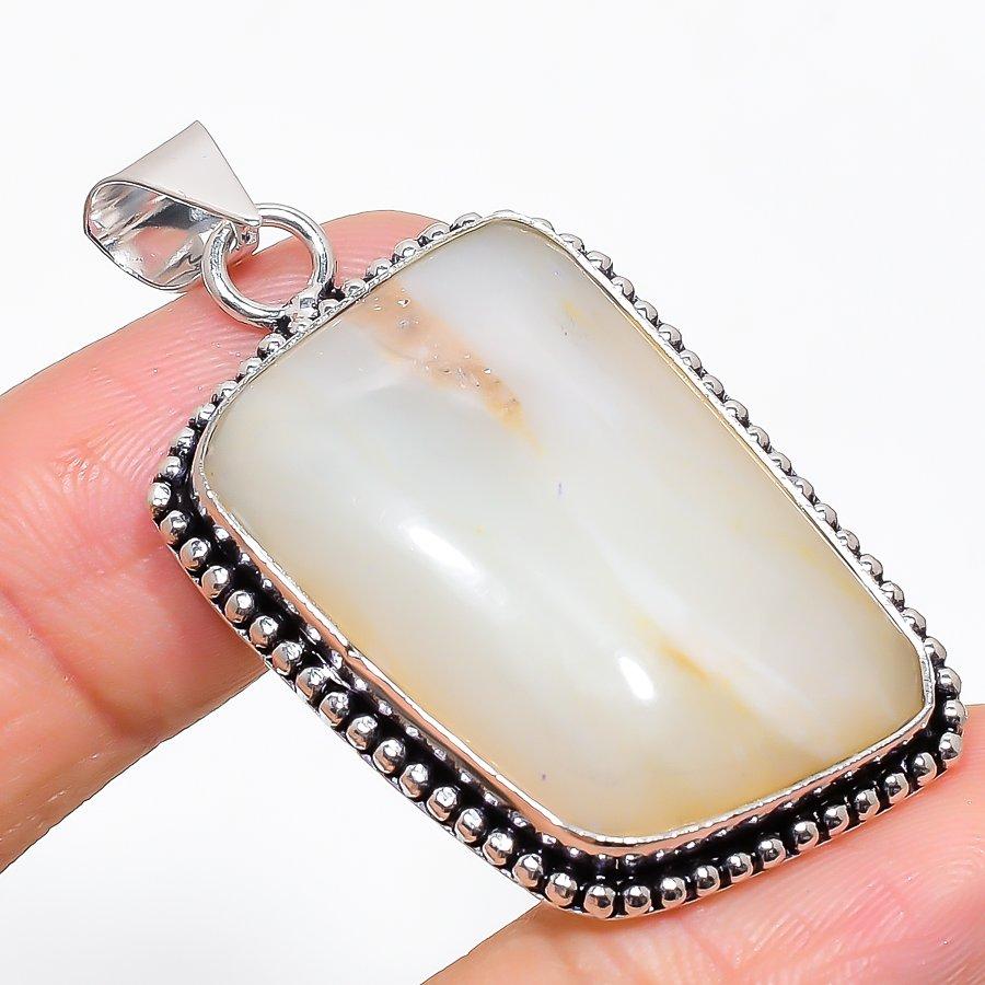 

Aquamarine Gemstone Handmade 925 Sterling Silver Jewelry Pendant 2.05 KJ-180