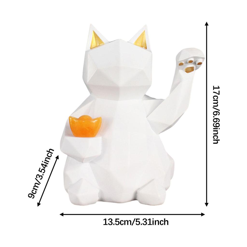 Resin Cat Statue ,Resin ,Cartoon Decoration ,Desktop Ornament, Kitten Figurine, Animal Sculpture for Entrance ,Cabinet