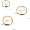 Cadena nueva 14K Monaco para hombres y mujeres, latón, circonita cúbica, pulsera Monaco de moda para hombres y mujeres