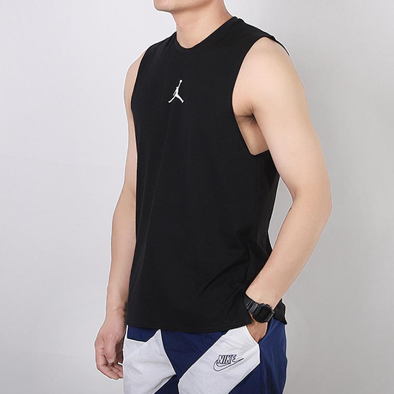 Jordan Air Logo Breathable Basketball Vest Men Tops Black CZ7851-010