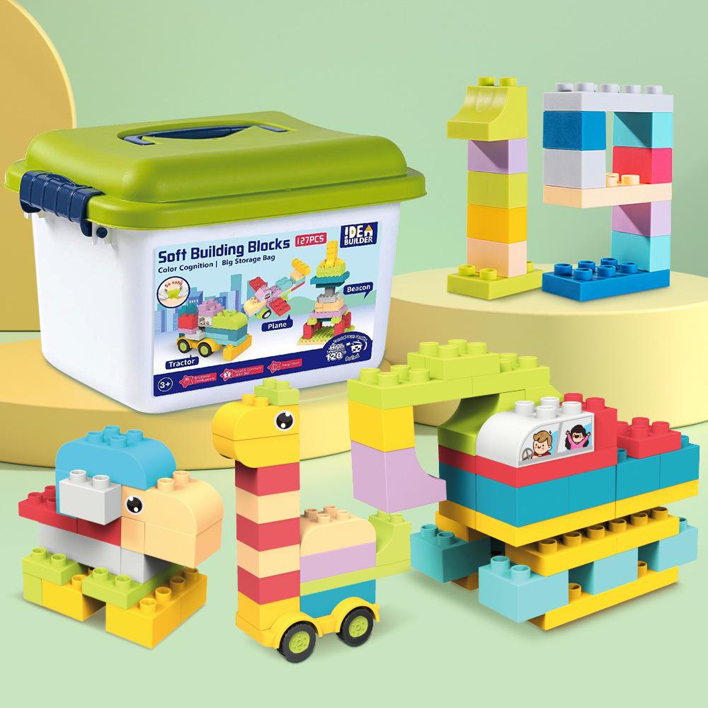 

Children s Educational Soft Rubber 3D Building Blocks