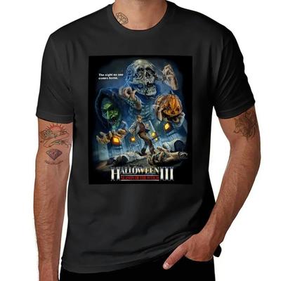 Halloween III  Fun Art TShirt Cotton Graphic Tees Quickdrying Vintage Clothes Plus Size Men Clothing