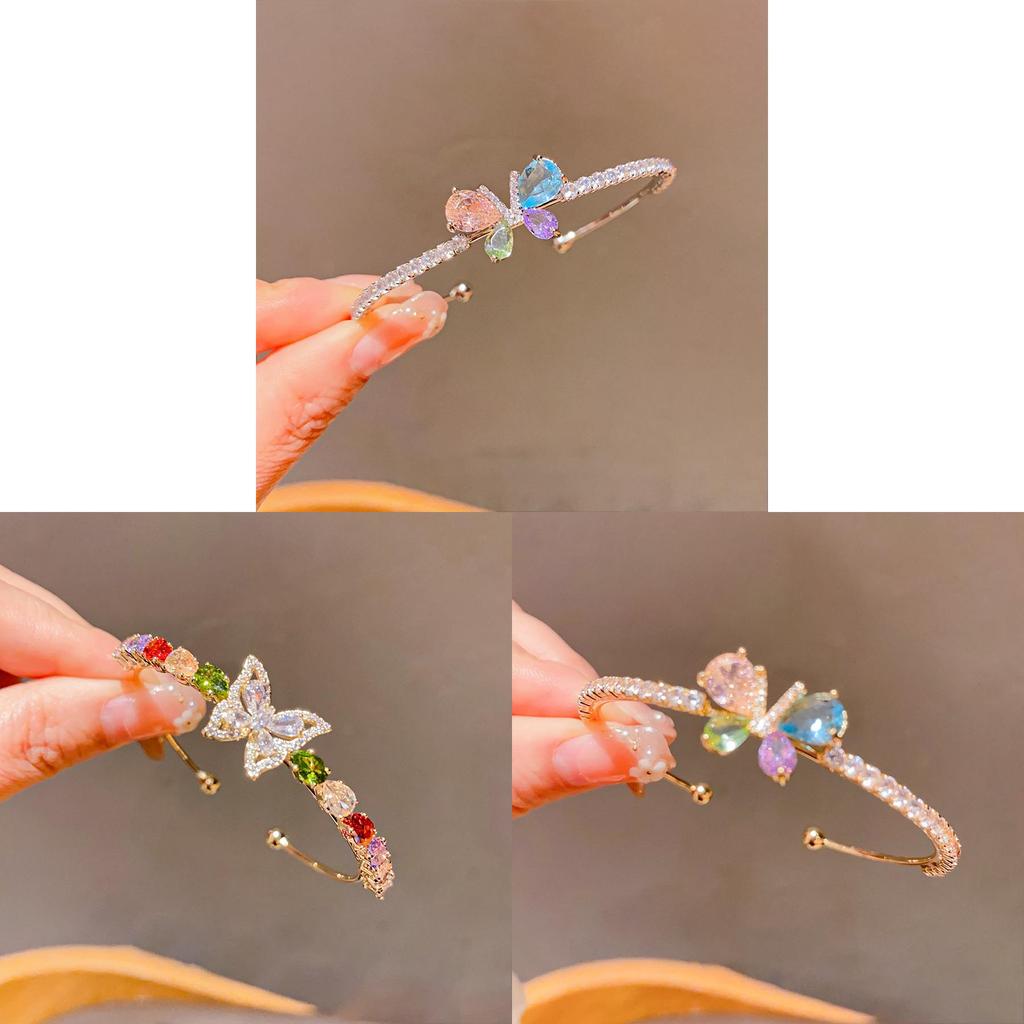 Animal Butterfly Fashion Bracelet With Zircon Stones For Womens Jewelry Accessory
