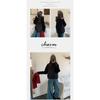 Women Loose Hooded Thickened Knit Sleeve Spliced Padded Winter Cotton Coat
