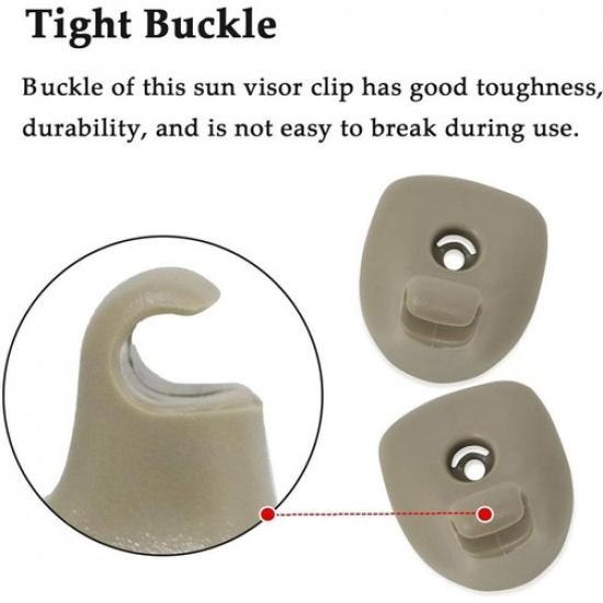 2x Sun Visor Support Clip Beige Fit for 2011-2014 Dodge Avenger 1GW25HL1AA
