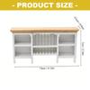 Wood Doll House Kitchen Wall Mount Cabinet Storage Shelf For Kids Toy Furniture Safe and Easy Assembly Scene Decoration