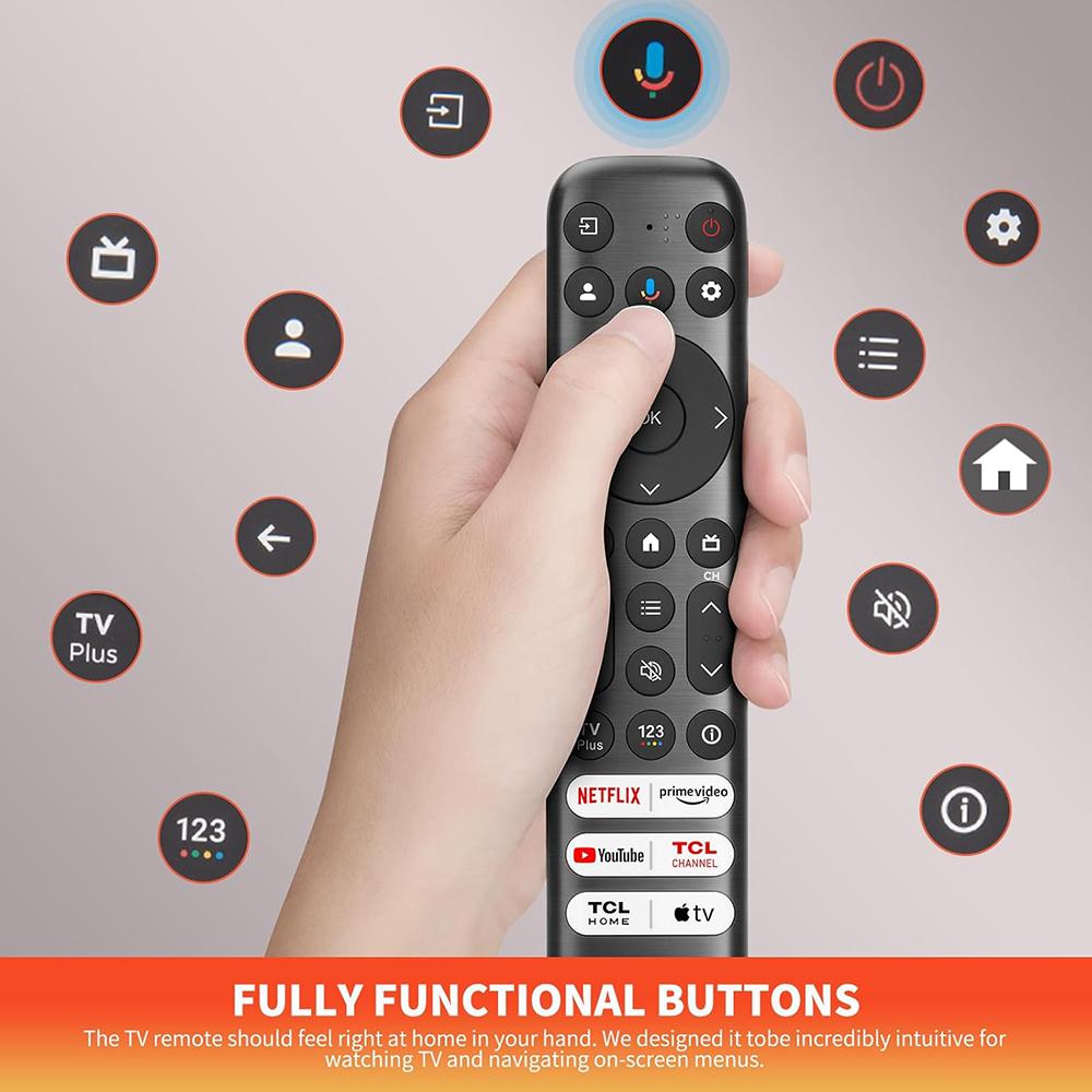 1 x Náhradní hlasový dálkový ovladač RC813 pro TCL Google TV Q6/Q7/ Q6/QM8/S3/S4