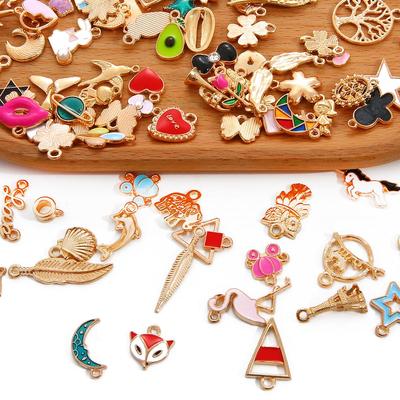 10 Stück Metall Emaille Charms Anhänger für Frauen Kinder Halskette Armband DIY Schmuckherstellung Zubehör